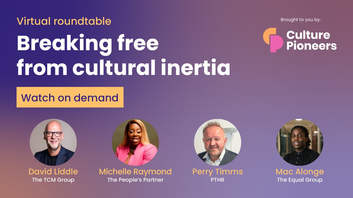HRZone (@hrzone) on Twitter photo Join our expert panel for tangible guidance on how to mobilise your culture-shaping efforts in 2023 and beyond. Now available on demand:
ow.ly/eeuM50OOmGT
#culture #HR #peoplemanagement
@PerryTimms
<a href="/david_liddle/">David Liddle</a>
<a href="/ThePPartner/">Michelle Raymond</a>
<a href="/macalonge/">Mac Alonge</a> Join our expert panel for tangible guidance on how to mobilise your culture-shaping efforts in 2023 and beyond. Now available on demand:
ow.ly/eeuM50OOmGT
#culture #HR #peoplemanagement
@PerryTimms
<a href="/david_liddle/">David Liddle</a>
<a href="/ThePPartner/">Michelle Raymond</a>
<a href="/macalonge/">Mac Alonge</a>