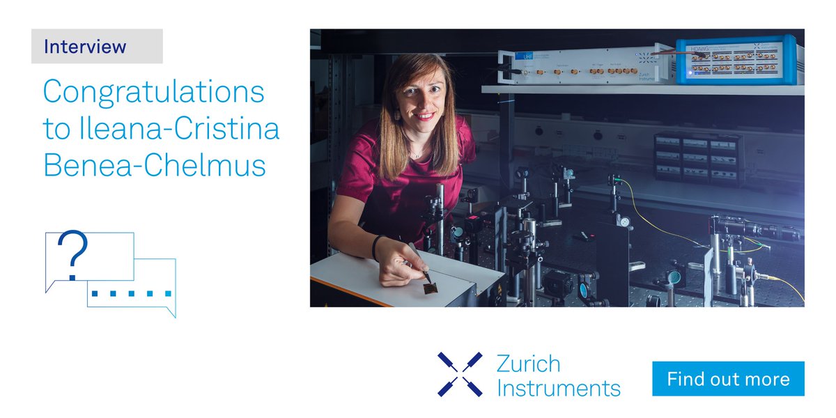 Zhinst's tweet image. We spoke with Prof. Ileana-Cristina Benea-Chelmus, head of the Hybrid Photonics Laboratory at the EPFL, about setting up a new laboratory to develop and innovate future hybrid #opticaltechnologies to reach terahertz speeds! Read the full interview here: zhinst.com/en/interviews/…