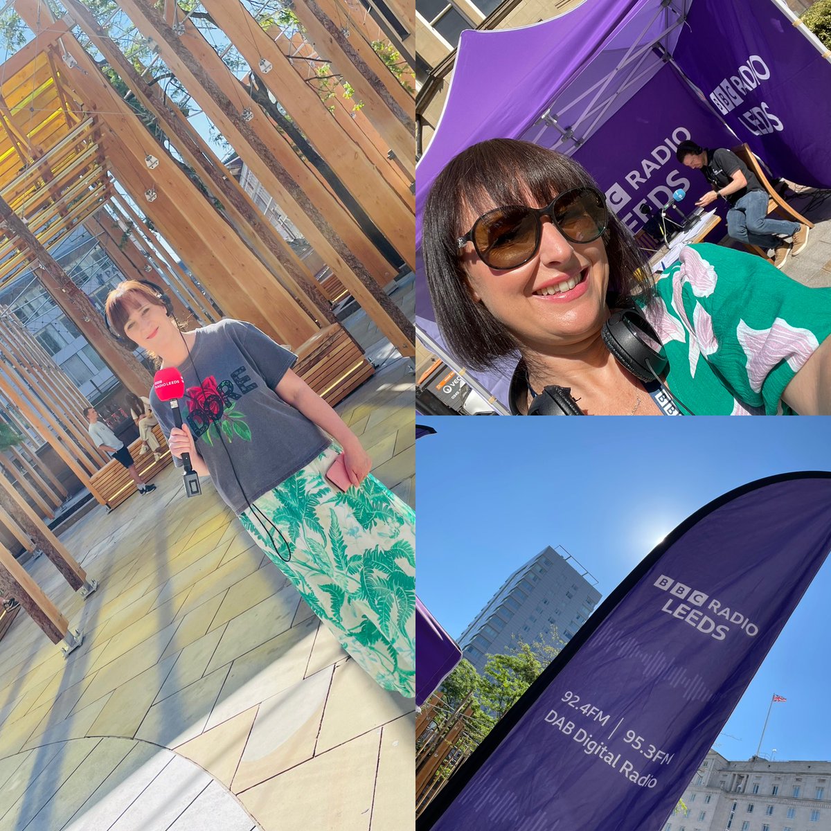 ForemanEm's tweet image. We’re LIVE in City Square, finding out all about #MakingAStand as part of #leeds2023. Join Gayle 10-2 @BBCLeeds or come down and say hello 😀☀️