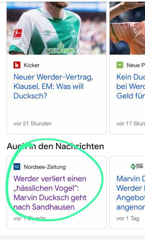 Journalismus am Limit 
#Werder #Ducksch