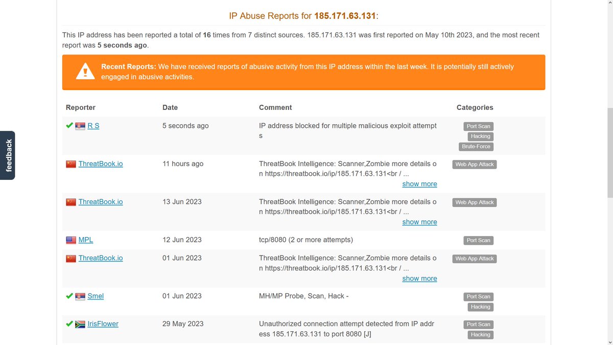 Potential security issues due to the invalid whois information on this IP address. One source of whois info says IP belongs to Serbia, other says Albania, and third one says Kosovo. Either way, skilled hacker can remotely use it from any place on planet and cause damage to all.