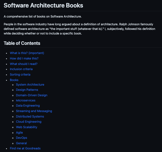 Software Architecture Books by @mhadidg 

github.com/mhadidg/softwa…

#devops #devsecops #kubernetes #cicd #k8s #linux #docker #sysadmin #automation #Azure #infrastructureascode #cloudcomputing #serverless #terraform #ansible #yaml #sre