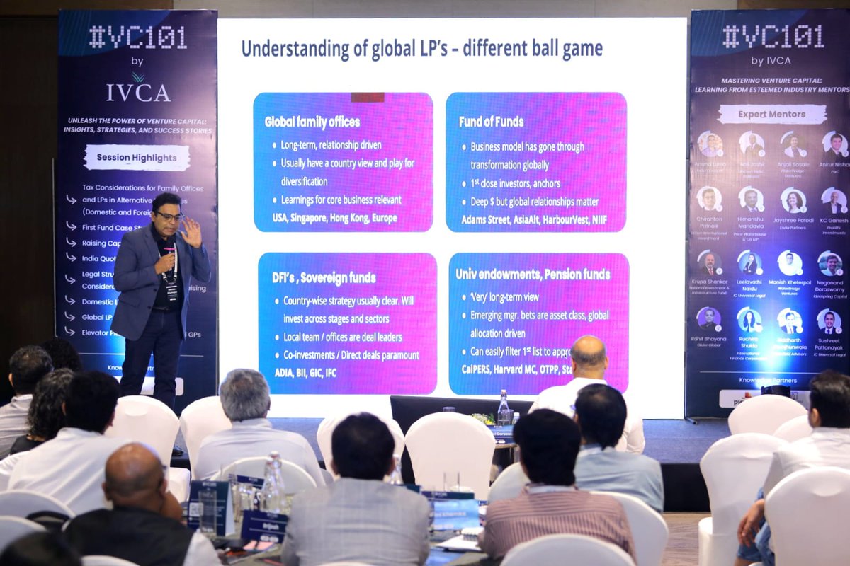 IndianVCA's tweet photo. Currently Underway!
@mkheterpal of @WBridgeVentures discusses raising capital from domestic investors such as government bodies, Indian family offices, corporates, and HNIs.
#VC101ByIVCA #BengaluruEdition #VCEcosystem #VentureCapital #Entrepreneurship #Innovation #MaximumIndia https://t.co/vZEQ56FRbA