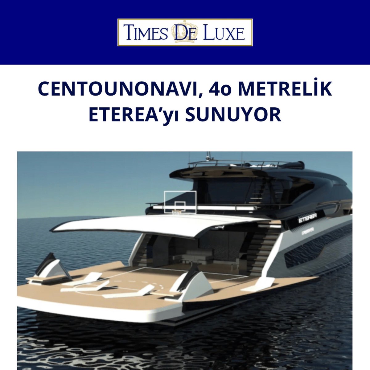 Timesdeluxe's tweet photo. Centounonavi, lüks süper yatlar dünyasında orijinalliği, güçlü performansı ve sürdürülebilirliğe olan bağlılığıyla tanınan, önde gelen bir “Made in Italy” markası olarak ortaya çıkmıştır. 

#yacht #yat #lüks #lüksyat #timesdeluxe

https://t.co/efJBhbzLIq https://t.co/EanN7ea5uE