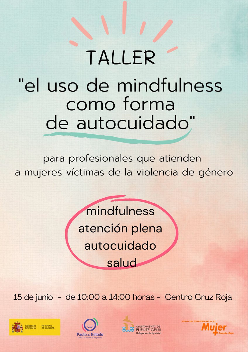Taller MindFulness, para profesionales que atienden a mujeres víctimas de la violencia de género