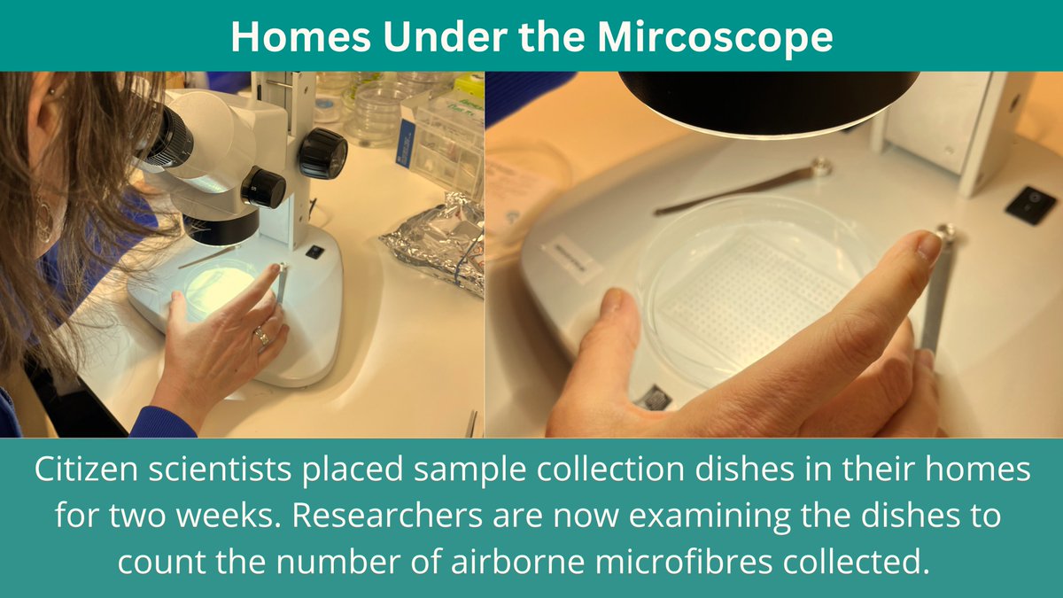It's #CleanAirDay today and here at @MicroscopeHomes we are counting airborne microfibres sampled by our #citizenscientists.  

Microfibres and microplastics from textiles are an important, but poorly understood, type of indoor air pollution.