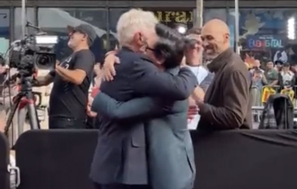 phan2187's tweet photo. the way his face changes after he realizes who was hugging him 🥹 https://t.co/jaJX8KGRXx