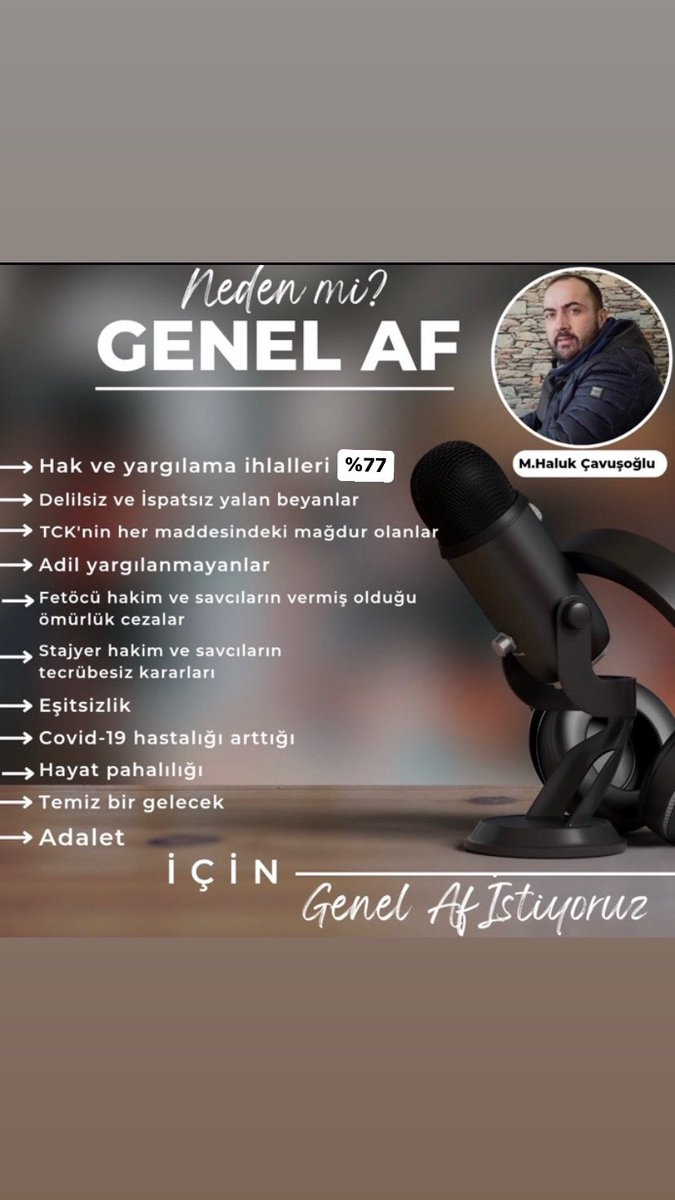 Mahkumlar AfBekliyor 
Cezaevleri kapasitenin üzerinde dolu.
Covid iznine çıkan mahkumlar madde ayrımsız dışarıdalar ve suça karışmadılar
#GenelAf istiyoruz. 
<a href="/RTErdogan/">Recep Tayyip Erdoğan</a> <a href="/kilicdarogluk/">Kemal Kılıçdaroğlu</a> <a href="/M_Sarigul/">Mustafa Sarıgül</a> <a href="/TBMMGenelKurulu/">TBMM Genel Kurulu</a>
<a href="/iletisim/">T.C. İletişim Başkanlığı</a> <a href="/Akparti/">AK Parti</a> <a href="/yilmaztunc/">Yılmaz TUNÇ</a> <a href="/rprefahpartisi/">Yeniden Refah Partisi</a> @ErbakanFatih