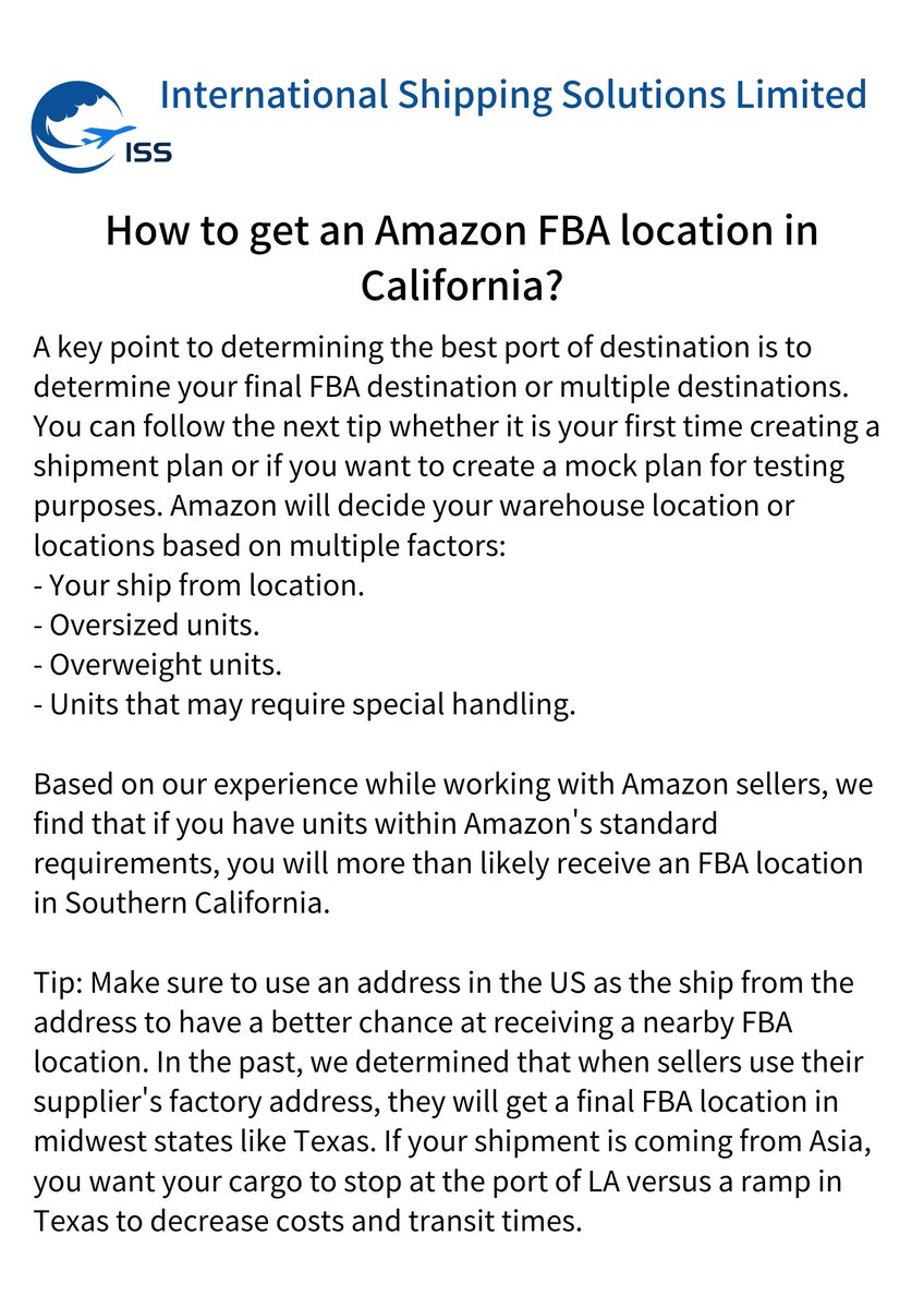 How to get an Amazon FBA location in California to decrease costs and transit times?#shippingcompany#cargoservices#cargoshipping#boattransport#seashipping#FBAshipping#Amazon