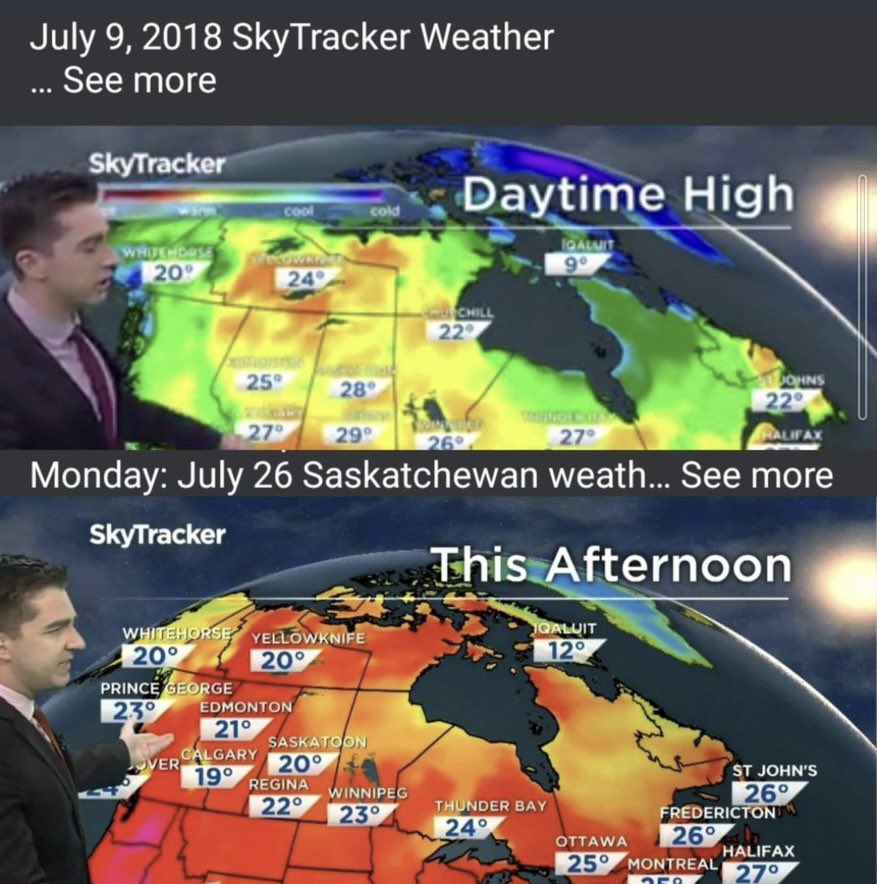 Les cartes météo virent au rouge.
Réchauffement climatique ? Ou tout simplement été ?
#RechauffementClimatique