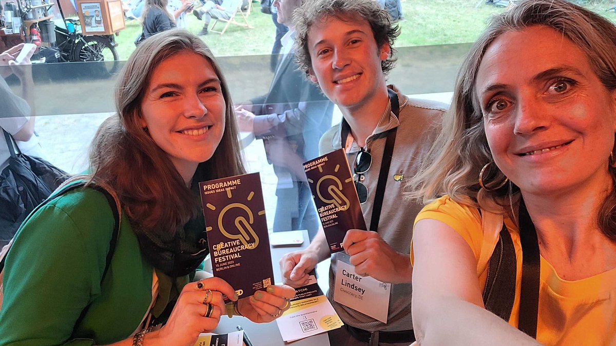 Civocracy's tweet photo. The @CreatBureauFest day started at the @radialsystem in #Berlin. Let’s debate, build ideas around a more inclusive, innovative and creative bureaucracy 💪🏼🗺️
@bmwfoundation @chloepahud 
@MariLsnt https://t.co/Q0HPUjUXuT