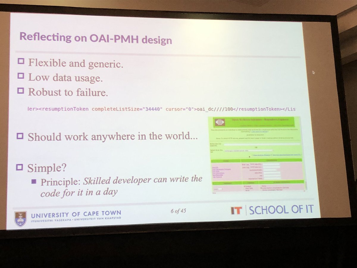 irynakuchma's tweet photo. Is OAI-PMH the last large scale international collaboration effort in the repository community? - asks @slumou #OpenRepos2023 https://t.co/BbKEW9iNKv