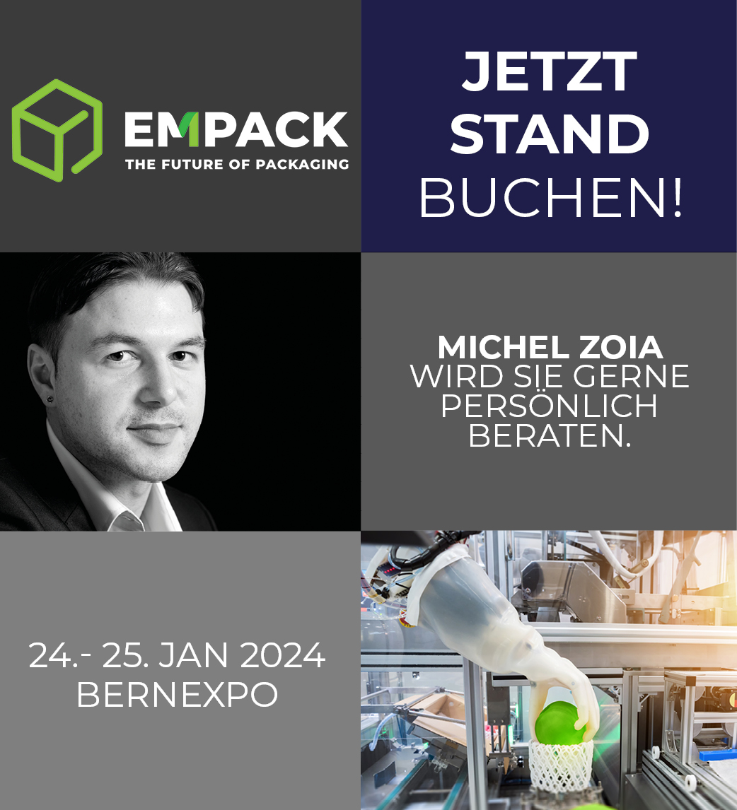 Jetzt von Sommeraktion profitieren!!! Michel Zoia Tel. +41 61 228 10 05 berät Sie gerne. 
empack-schweiz.ch