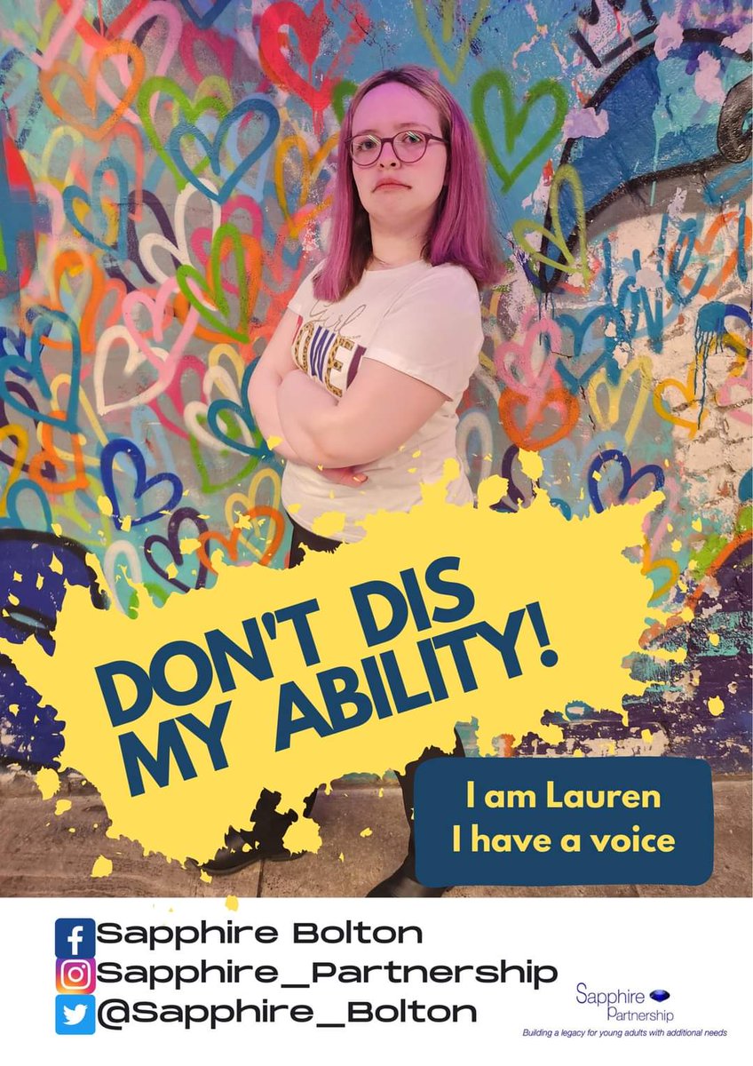 ❗️4 days to go❗️
Lauren is a great advocate for who we are at Sapphire Partnership. She challenges and questions everything which is a great skill in life. 
Lauren will be taking over our social media next Wednesday so keep an eye out for her 💙
#dontdismyability