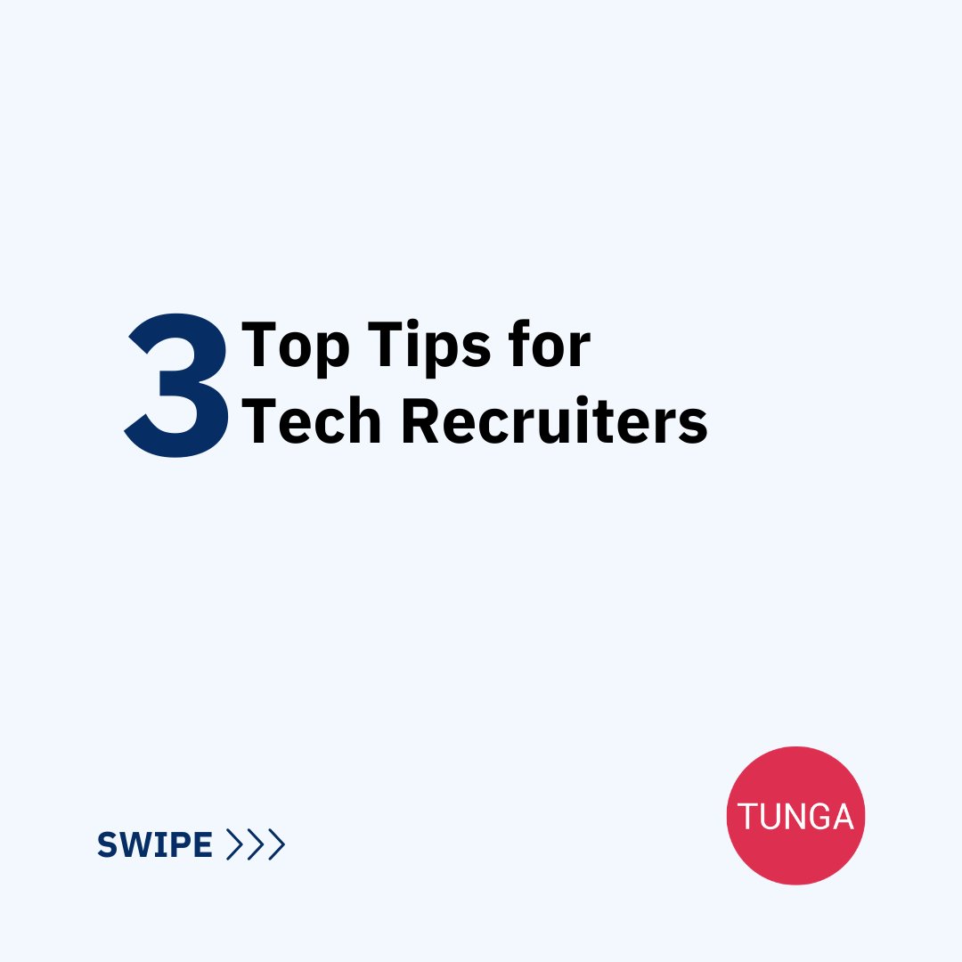 tunga_io's tweet photo. Are you a tech recruiter looking to level up your game? π Here are three expert tips to help you excel in the fast-paced world of tech recruitment.
Tag any tech recruiter you know in the comments.πͺ
#TechRecruitment #HiringTips #TechIndustry #AfricanDevelopers #JoinTunga https://t.co/HSoM4VksYz