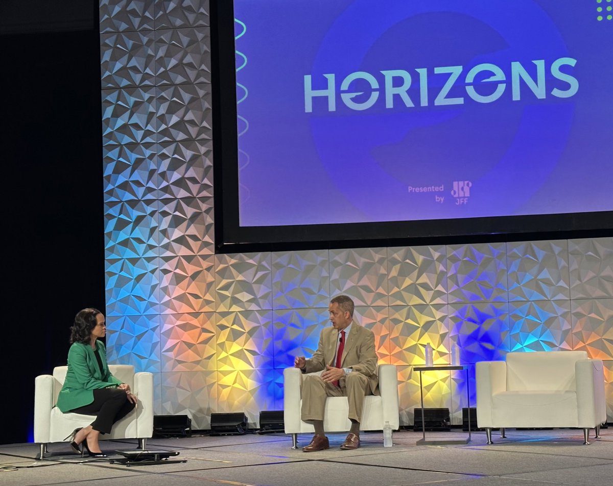 Jobs for the Future (JFF) (@jfftweets) on Twitter photo Linsey Davis <a href="/ABC/">ABC News</a> sits with Don Graves <a href="/DepSecGraves/">Deputy Secretary Don Graves</a> of <a href="/CommerceGov/">U.S. Commerce Dept.</a> on the #JFFHorizons main stage as they talk about providing support to meet people where they are all across the country and building from the bottom up.
#wkdev #workforce #education Linsey Davis <a href="/ABC/">ABC News</a> sits with Don Graves <a href="/DepSecGraves/">Deputy Secretary Don Graves</a> of <a href="/CommerceGov/">U.S. Commerce Dept.</a> on the #JFFHorizons main stage as they talk about providing support to meet people where they are all across the country and building from the bottom up.
#wkdev #workforce #education
