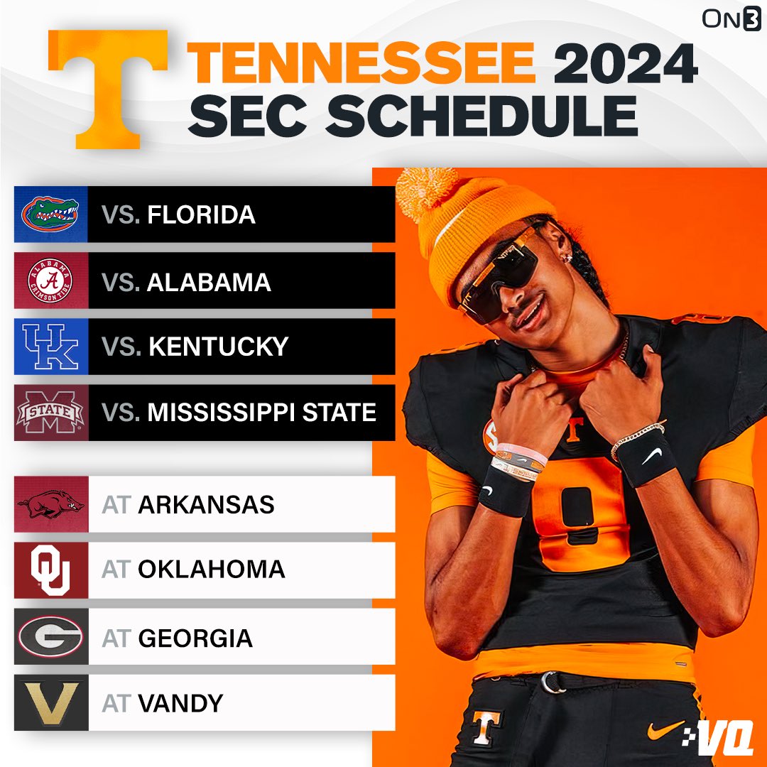 Tennessee Vols 2024 Football Schedule Lola Sibbie