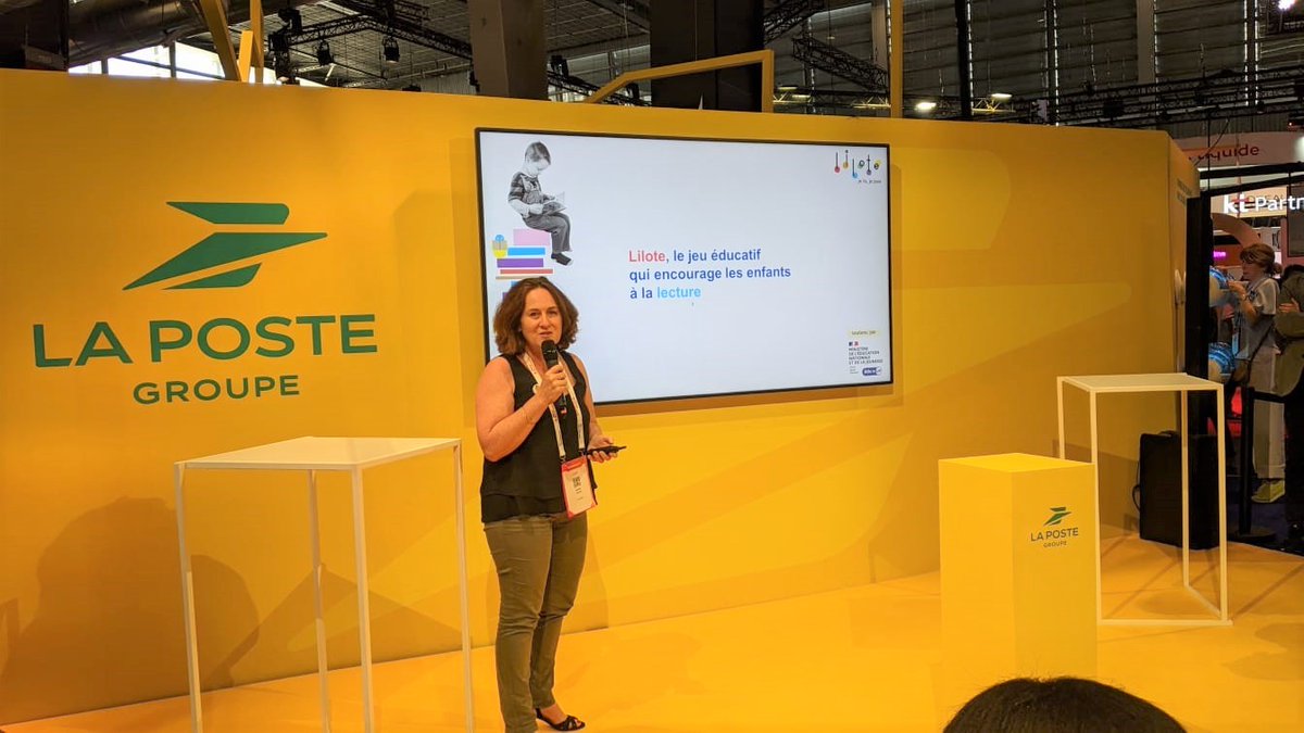 [En direct 🔴] #Vivatech #FemmesduNumérique ♀️ 2️⃣0️⃣2️⃣3️⃣ |
👏👏👏 à Marie Pelen de <a href="/lilote_lecture_/">Lilote - Je lis, je joue !</a> pour son pitch sur le stand du <a href="/GroupeLaPoste/">La Poste Groupe</a>.
La #startup 🚀 propose un jeu 🎲 éducatif en ligne pour encourager les enfants 🧒🧒 de 4 à 12 ans à la lecture 📚.
#womenintech
