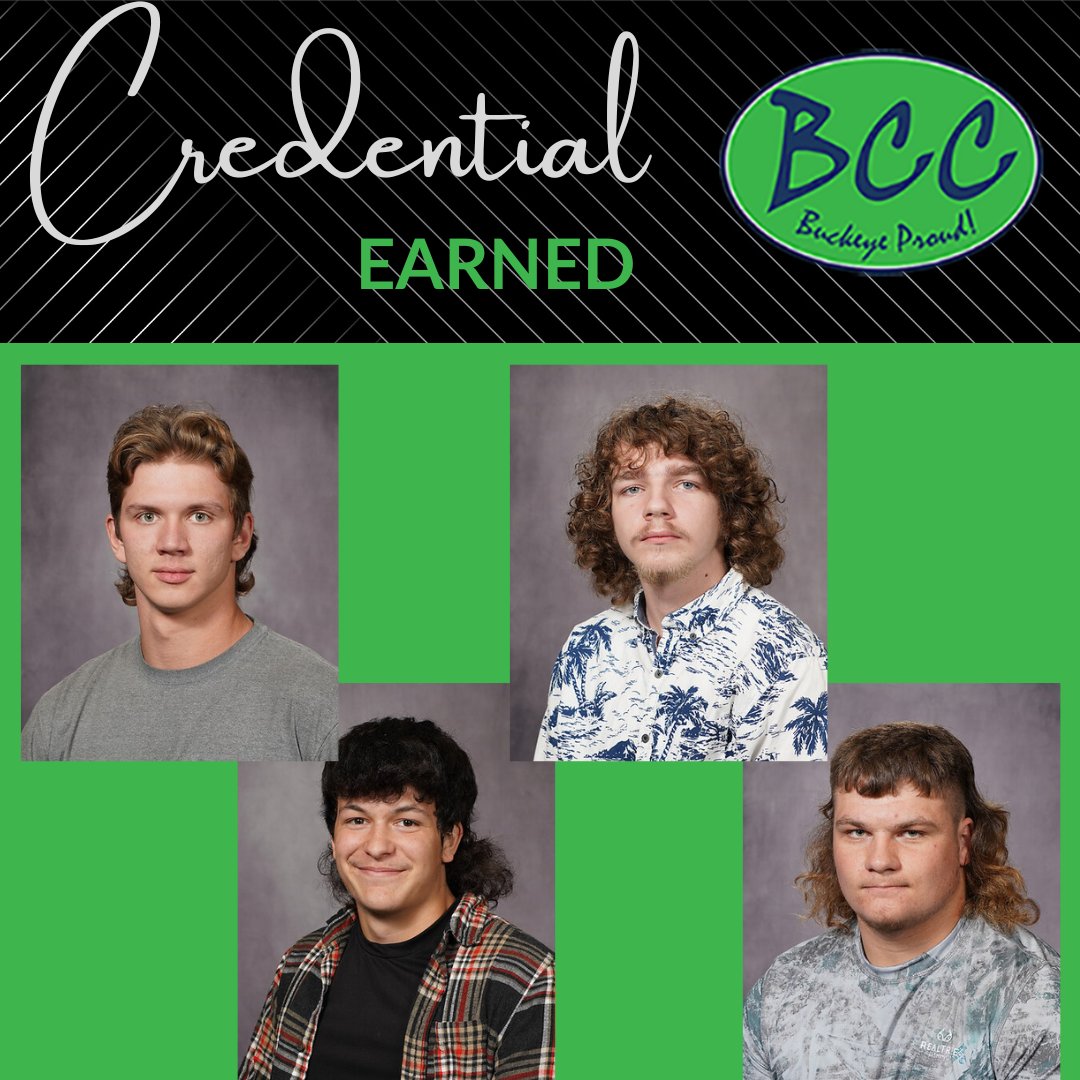 Credential Alert!

Congrats to recent Utility Lineworker grads Wyatt Shaw, Cole Heckathorn, Hunter Cannon, and Richard Stull for earning the NCCER Electrical Level One credential! #BuckeyeProud!