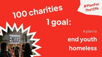 Alabaré (@alabareuk) on Twitter photo Last year, 129,000 under-25s approached their council as homeless, and that's why we're joining the call for a Strategy to End Youth Homelessness: #Planforthe129k.
Find out more about how we help: alabare.co.uk/youngpeople
<a href="/NHyouthcentre/">New Horizon Youth Centre</a> <a href="/centrepointuk/">Centrepoint</a> <a href="/FoyerFederation/">Foyer Federation</a> Last year, 129,000 under-25s approached their council as homeless, and that's why we're joining the call for a Strategy to End Youth Homelessness: #Planforthe129k.
Find out more about how we help: alabare.co.uk/youngpeople
<a href="/NHyouthcentre/">New Horizon Youth Centre</a> <a href="/centrepointuk/">Centrepoint</a> <a href="/FoyerFederation/">Foyer Federation</a>