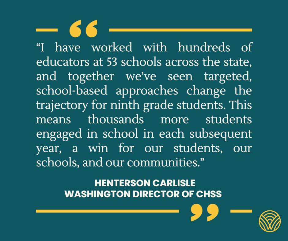 New data show that the Ninth Grade Success Initiative has had an impact at the more than 50 Washington schools that have participated since 2019.

Learn more: ow.ly/sWwi50OKCkG

@CCSSO @WashingtonStand @UWCollegeOfEd #WAedu #ESSERImpact