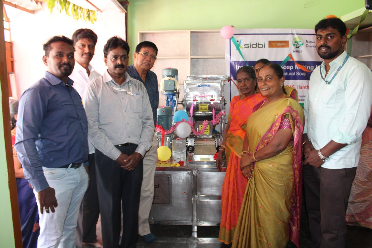 we proudly handed over a new Soap making machine to the SHG members as part of the Entrepreneurship Development Program. This project is made possible with the support of the Small Industrial Bank of India (SIDBI) and implemented by Native Medicare Charitable Trust.