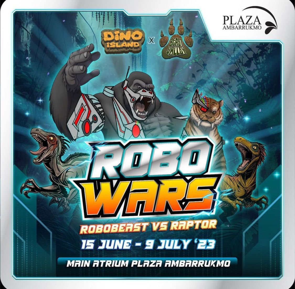 ‼️ROBO WARS ALERT‼️

Saksikan Wahana Ribowars vs Raptor sudah opening hari pertama loh🥰 datang dan saksikan keseruan wahana Robo Wars 15 Juni - 9 Juli 2023 Main Atrium Plaza Ambarrukmo ground floor✨💫

jangan sampai kelewatan, sampai ketemu ya 🤩

#robowars #robowarsvsraptor