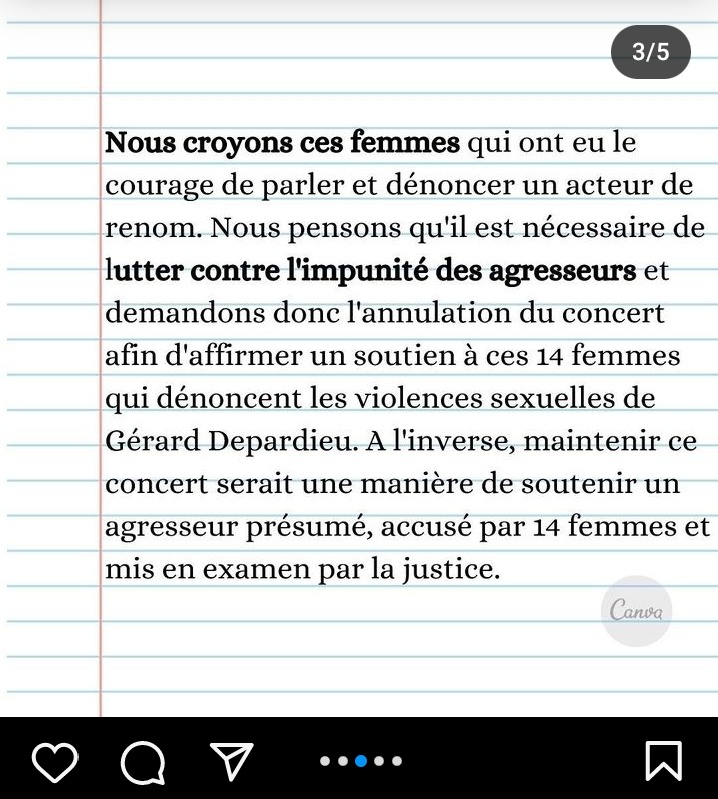 AssisesLesbMars's tweet image. Il y a une semaine nous avons signées cette lettre adressée à la Mairie pour demander l'annulation du concert "Depardieu chante Barbara" ce 15 juin au Silo