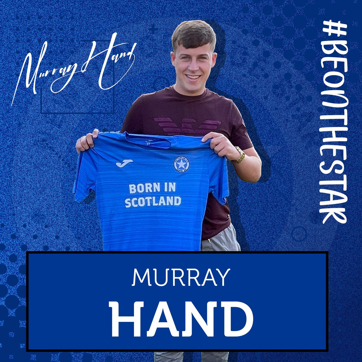 ✍️ MURRAY HAND 

Welcome to Newtongrange Star Murray Hand. 

24 year old Murray joins us from Preston Athletic having previously played for Spartans. 

A central midfielder who is also very comfortable in several other positions, Murray adds quality and flexibility to the squad.