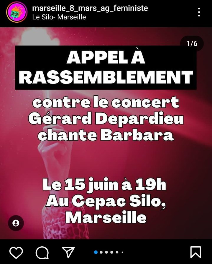 CollagesMars's tweet image. Se soir rassemblement contre le concert de Gérard Depardieu au Silo 📢
Accusé par 14 femmes d'agression sexuelle et de viol
On vous attend nombreux.ses!!! 🔥🔥🔥