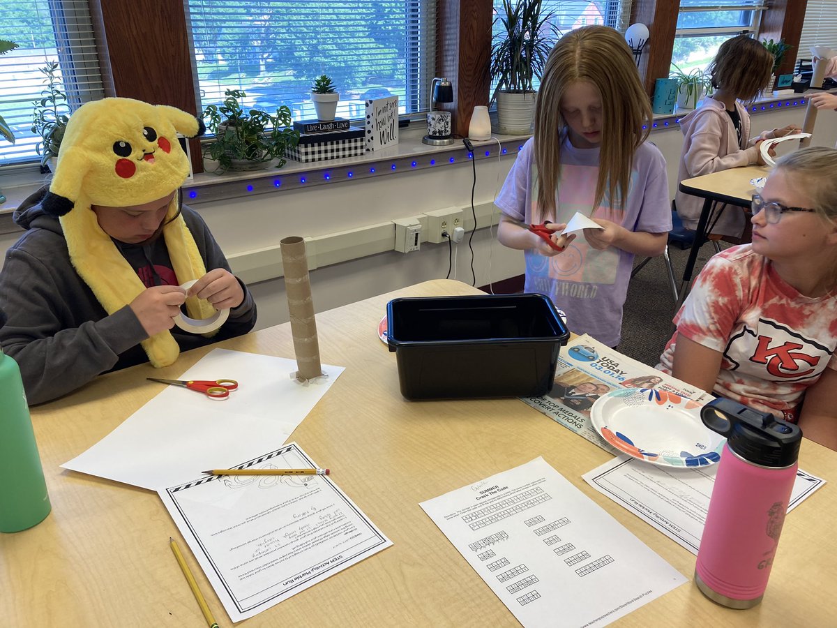 CKentzler's tweet photo. Construction of our marble runs (similar to a roller coaster for a marble).
#WeAre409 https://t.co/xnn0wrzzRP