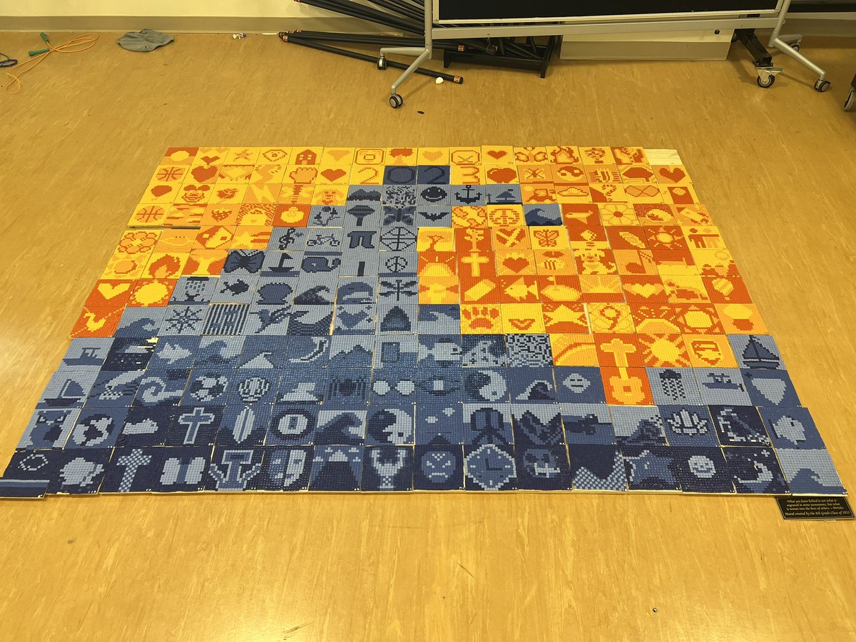 Our #legacy mosaic is almost complete! Excited to have students help us finalize their masterpiece! @gates_middle