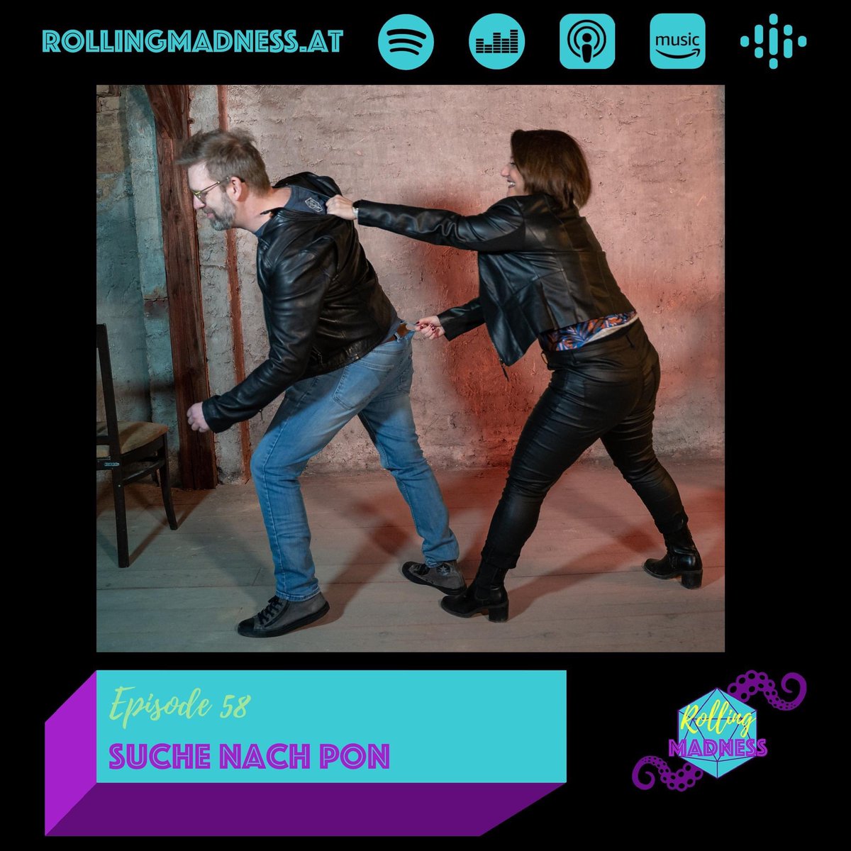 Folge 58- Suche nach Pon
Bei Sheila werden Informationen ausgetauscht sowie mal wieder die weiteren Schritte besprochen.  Anschließend begeben sie sich zum Hafen.

#dnd5e #dnd #ttrpg #pnpde

rollingmadness.at/podcast/folge-…
Sämtliche Podcast Plattformen: linktr.ee/rollingmadness