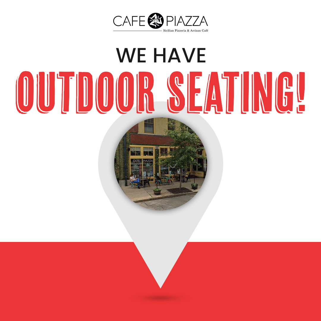 Want to enjoy the beautiful weather and eat some of Piazza’s delicious food? We have the perfect solution for you with our cozy outdoor seating options! 

Absorb UV and pizza at the same time and come by today. 🌞 😎

#STLeats #STLTogether #CafePiazza