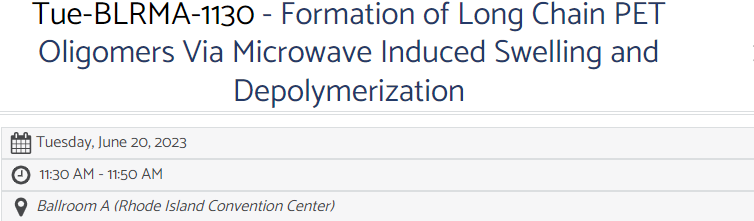 I'll be giving a talk on #plasticwaste upcycling @NAM28NACS next week! Details below. Please stop by and hear the cool work we're doing in @UD_CPI! #nam28 #catalysis