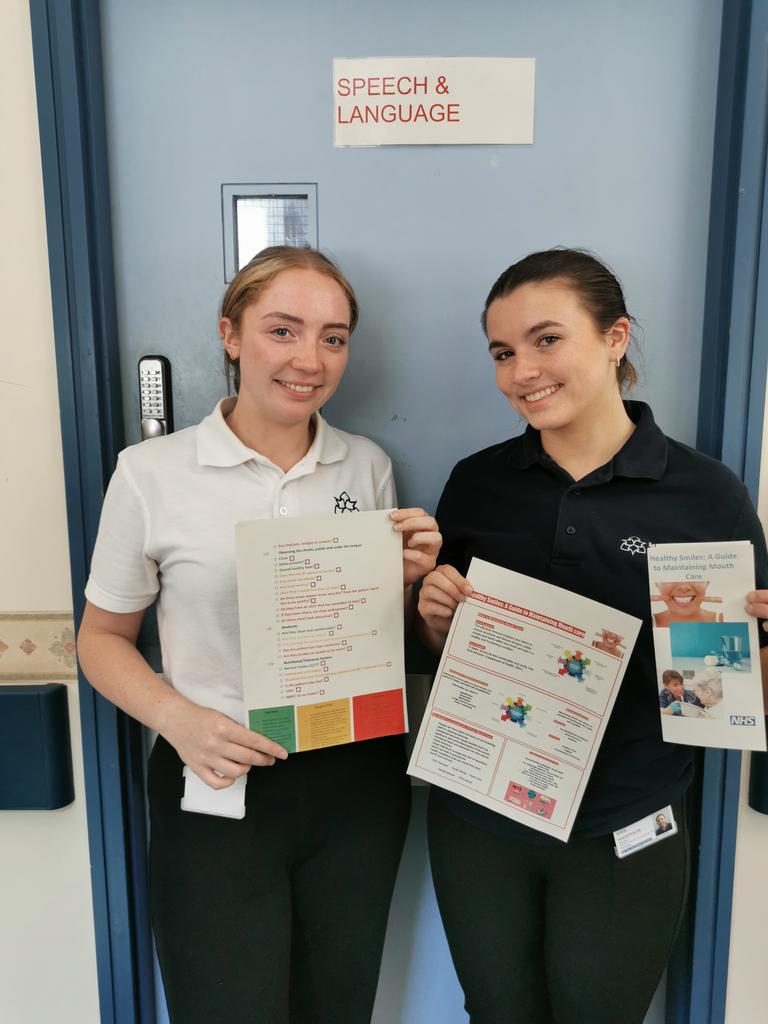 Today our students presented about their project around mouth care 'Healthy Smiles: A Guide to Maintaining Mouth Care'
 #mouthcarematters @Oralieve_UK