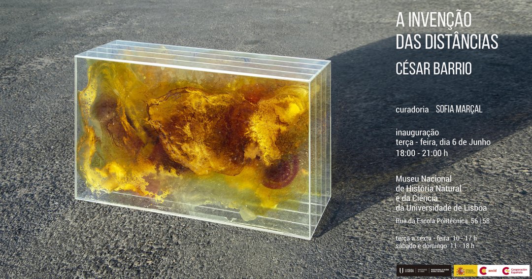 GramWilhelm's tweet photo. Del 6 de junio hasta el 16 de julio César Barrio colaborador en #GramWilhelm expondrá “A INVENÇÃO DAS DISTÂNCIAS” en #MuseodelaCienciadeLisboa. Horario visita de martes a viernes de 10:00 a 17:00 h y sábados y domingos de 11:00 a 18:00 h.¡No te lo pierdas! https://t.co/laL7CrcTna https://t.co/VlhFMzSSPD