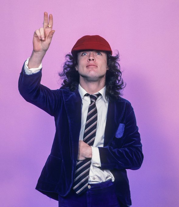 Angus Young, 1983. Photo by Mark Weiss.