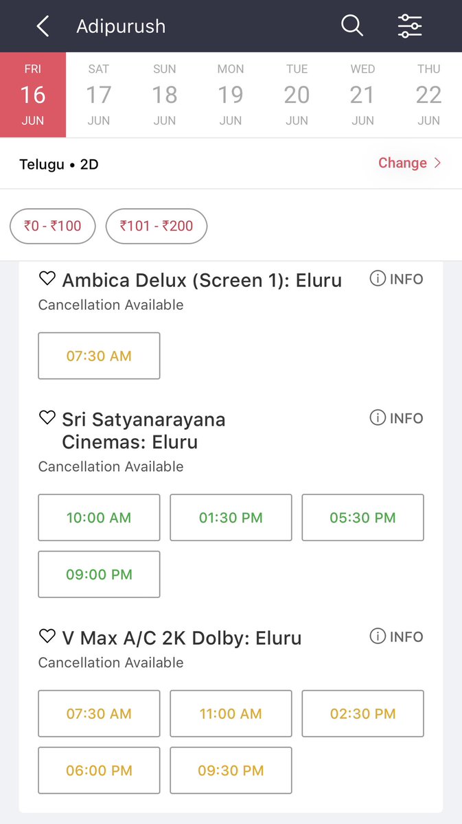 Eluru bookings opened Go and grab the tickets 🎟️ #AdipurushBookings