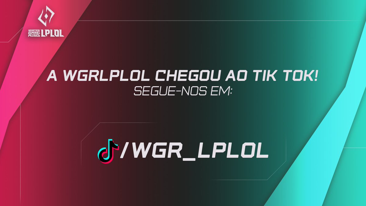 A @WGR_LPLOL CHEGOU AO TIK TOK!

Sigam-nos para terem acesso a jogadas, funny moments e conteúdo realizado com os jogadores ✌️

➡️ shorturl.at/bfh05

Fiquem atentos 👌