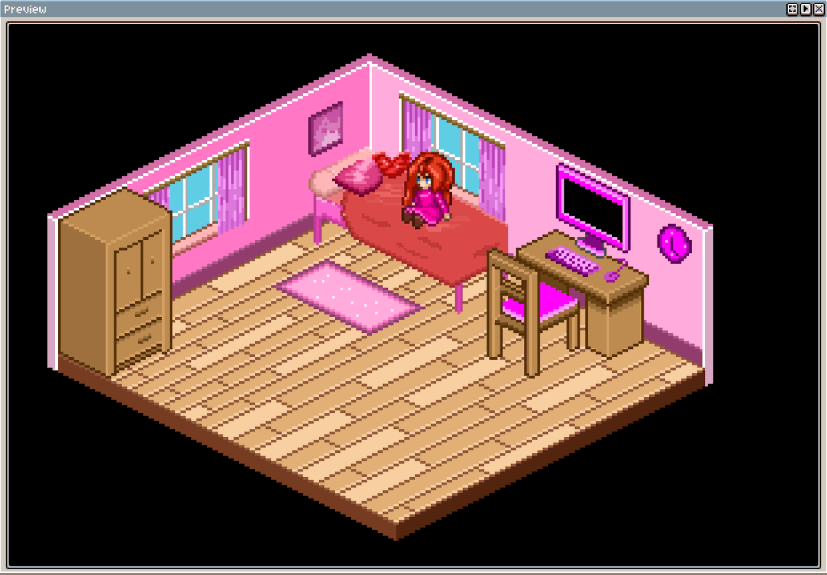 I made my first Isometric room today! Also made some buildings and some tiles but I'm really proud at the room! What do you think? Progress? #Pixel_dailies #pixelart