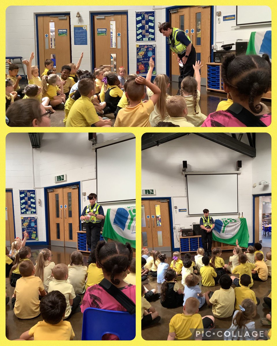 Thank you to Community Officer Pearson for visiting Year 1 and answering their questions about her role as a Police Officer. 🚓👮 #NewportWestNPT  #GwentPolice 
#EthicalInformedCitizens