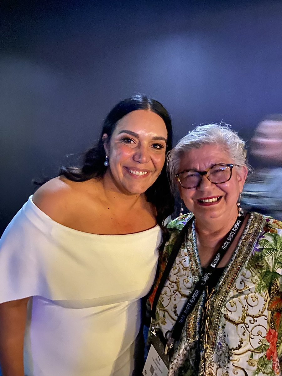 With @JanineMilera at the wonderful Lowitja Conference dinner. Had a great night 💖 #Lowitja2023