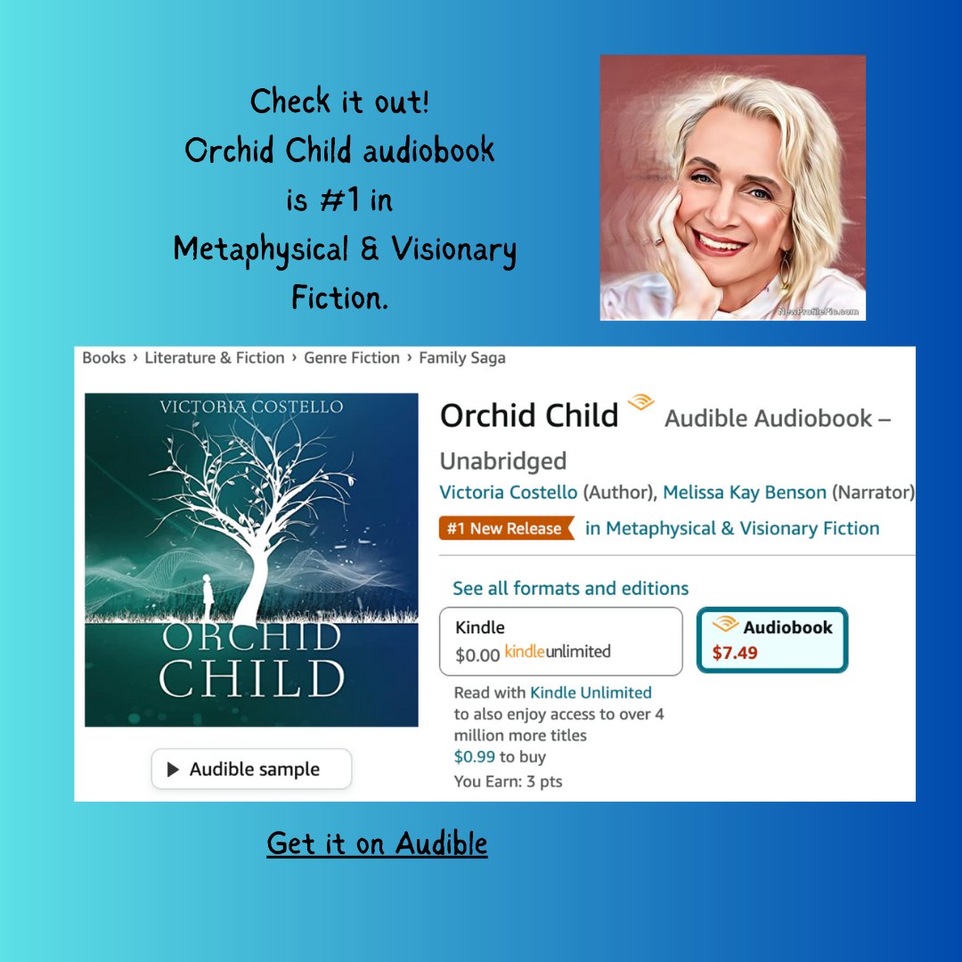 Hey, #VisionaryFiction #audiobook  lovers, Orchid Child  is the top new release in our favorite category. TKS @MelissaKBenson for yr wonderful narration. Check out the sample, promise you'll be hooked. #metaphysical #CelticMythology #folklore #neurodiversity