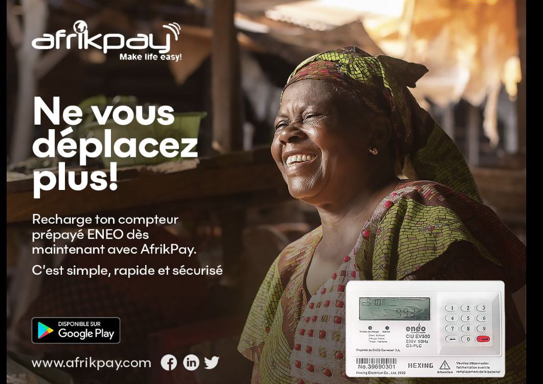 afrikpay's tweet photo. En Prepaid ou en PostPaid, règle ta facture ENEO en un clic sur notre appli. 
C'est simple, rapide et sécurisé.

Clique ici pour l'obtenir
https://t.co/XTWd6y7kFJ

#MONEY #fintechnews #Cameroon #Africa #FinancialInclusion https://t.co/QySSPj6A6C