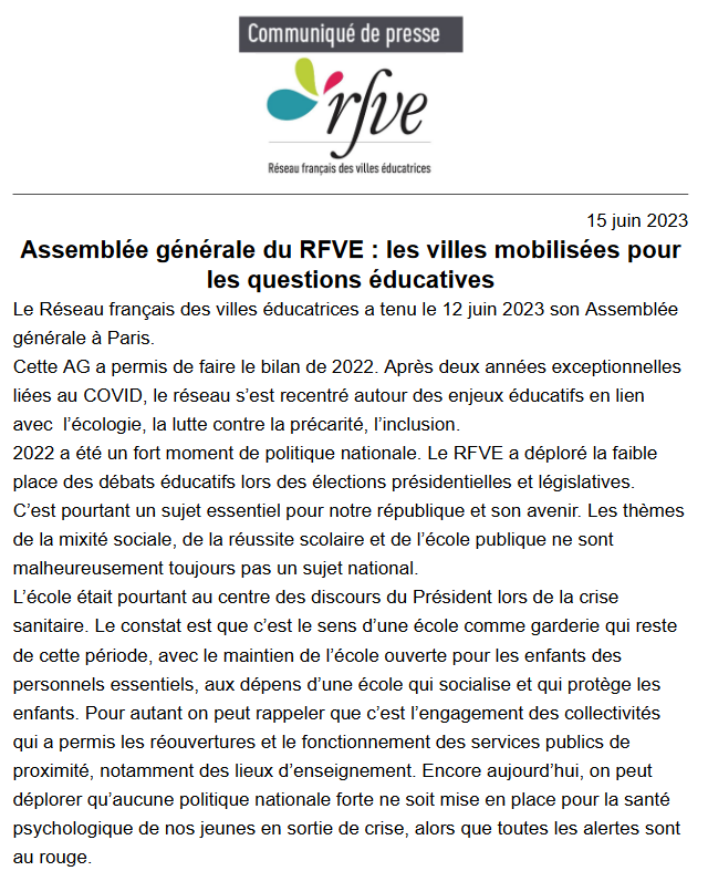 Réseau français des villes éducatrices tweet media