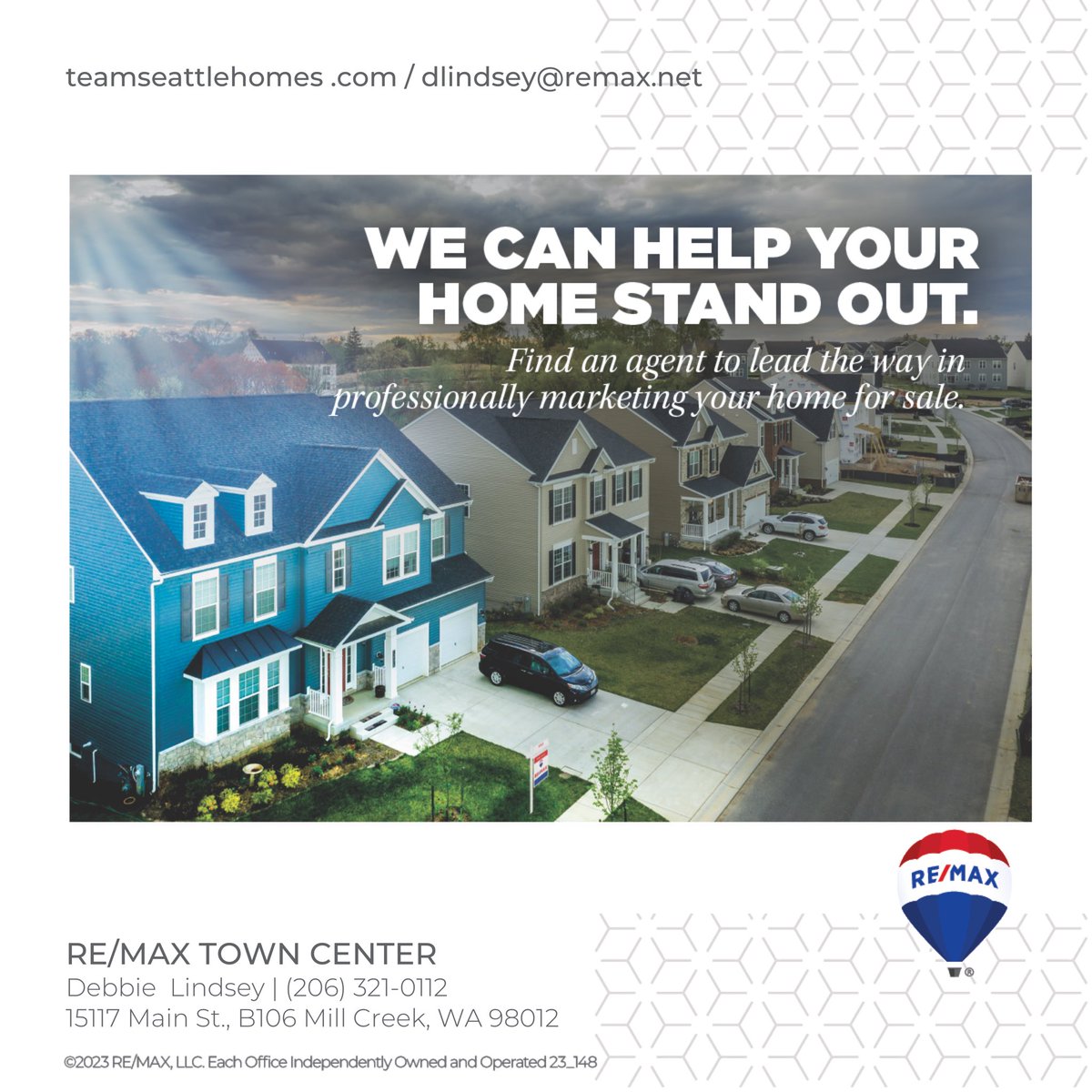 We help your home stand out against the competition!#debbielindsey #bothellrealestate #seattlerealestate #teamseattlehomes #remaxtowncenter