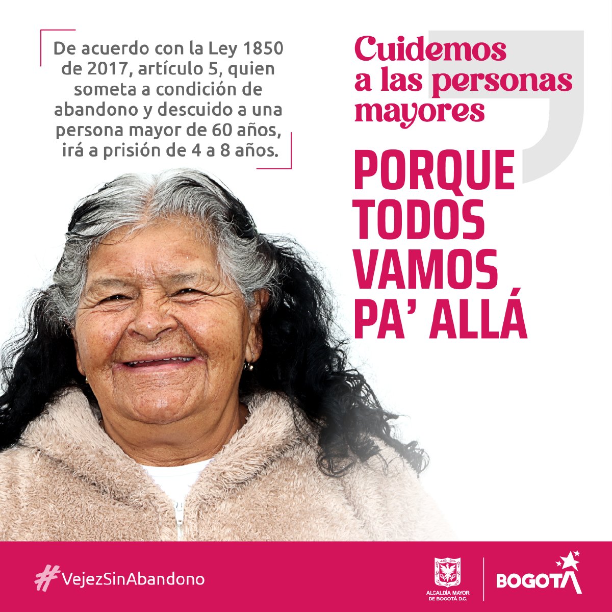Bogota's tweet photo. El abandono a las personas mayores 😞 es una forma de violencia y en la legislación colombiana ya está tipificado como un delito; si conoces algún caso, ¡Denuncia! 📞601- 3808400

Entérate qué está haciendo la alcaldesa: https://t.co/WmKWx1iKZw

#VejezSinAbandono https://t.co/kAablYanLD