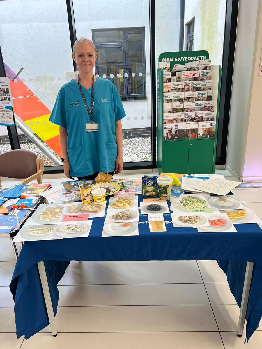 Our Highly Specialist Diabetes Dietitian, Sarah hosted an education stand this morning as part of #DiabetesWeek2023     @CwmbachG @CTMUHBDietetics lots of great work going into our Diabetes education pathway 👏🏻