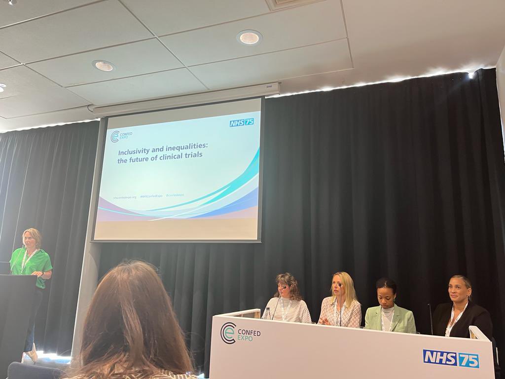 Inspiring all female panel discussion this morning. 
 #GlobalMajority participating in research trials means richer data to improve patient care. Trust needs to be rebuilt. 
Importance of:
➡️relationships
➡️coproduction
➡️transparency 
➡️honestly
What a way to start the day💥